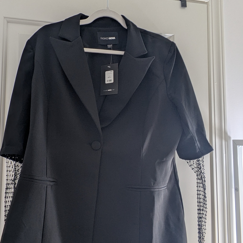 Fashion Nova Black Women's Blazer Coat